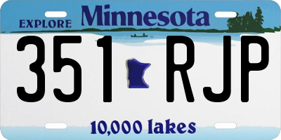 MN license plate 351RJP