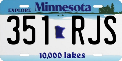 MN license plate 351RJS