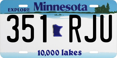 MN license plate 351RJU