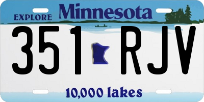 MN license plate 351RJV