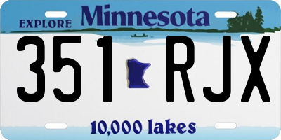 MN license plate 351RJX