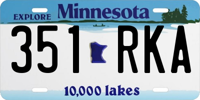 MN license plate 351RKA