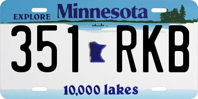 MN license plate 351RKB