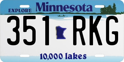MN license plate 351RKG