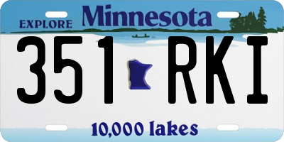 MN license plate 351RKI