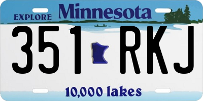 MN license plate 351RKJ
