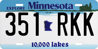 MN license plate 351RKK