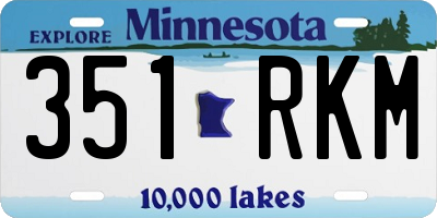 MN license plate 351RKM