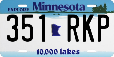 MN license plate 351RKP