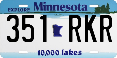 MN license plate 351RKR
