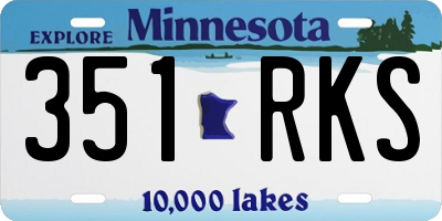 MN license plate 351RKS
