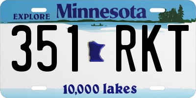 MN license plate 351RKT