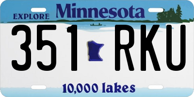 MN license plate 351RKU