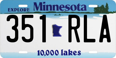 MN license plate 351RLA