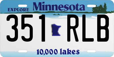 MN license plate 351RLB