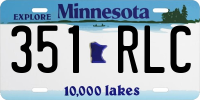 MN license plate 351RLC
