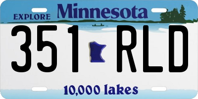 MN license plate 351RLD