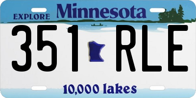 MN license plate 351RLE