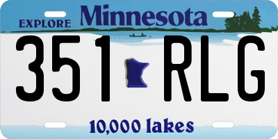 MN license plate 351RLG