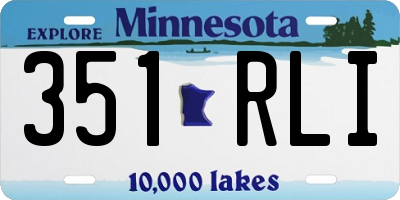 MN license plate 351RLI