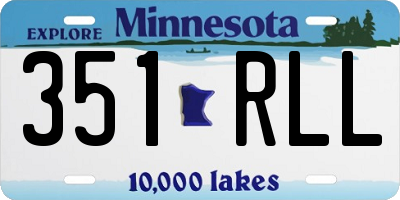 MN license plate 351RLL