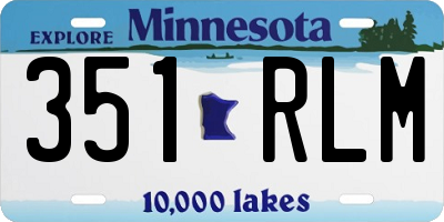 MN license plate 351RLM