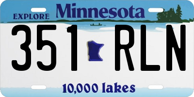 MN license plate 351RLN