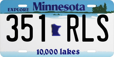 MN license plate 351RLS