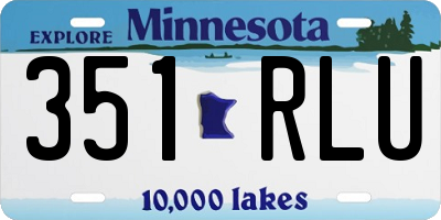 MN license plate 351RLU