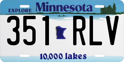 MN license plate 351RLV