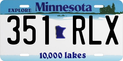 MN license plate 351RLX