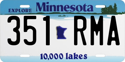 MN license plate 351RMA