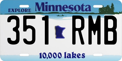 MN license plate 351RMB