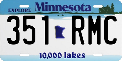 MN license plate 351RMC