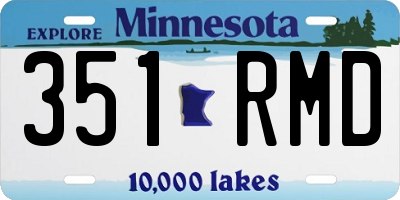 MN license plate 351RMD
