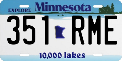 MN license plate 351RME