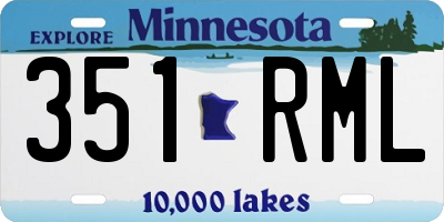 MN license plate 351RML