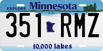 MN license plate 351RMZ