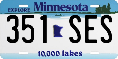 MN license plate 351SES
