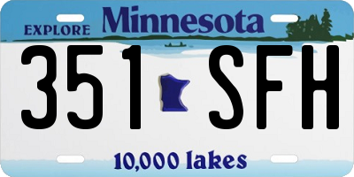 MN license plate 351SFH