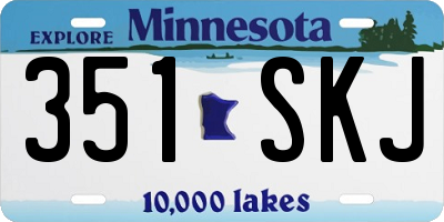MN license plate 351SKJ