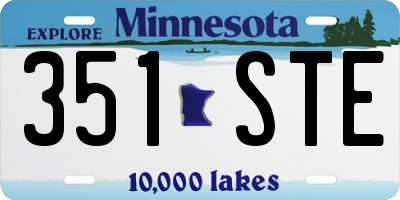 MN license plate 351STE