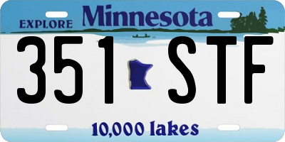 MN license plate 351STF
