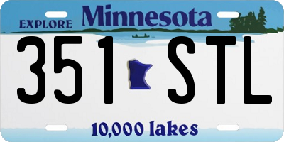 MN license plate 351STL
