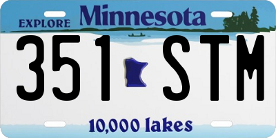 MN license plate 351STM