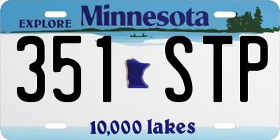 MN license plate 351STP