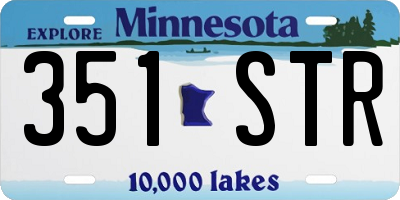 MN license plate 351STR