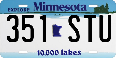 MN license plate 351STU
