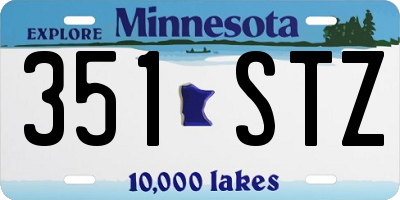 MN license plate 351STZ