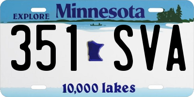 MN license plate 351SVA